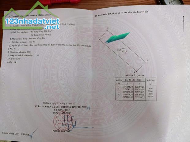 Bán 100m2 đất tại Liêm Tiết, Phủ Lý, Hà Nam (Ngay nút giao Liêm Tiết -  Bệnh viện Bạch