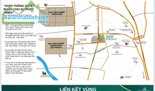 Đất nền KĐT kiểu mẫu- Tân Thanh Elite City, Mua là thắng - 1