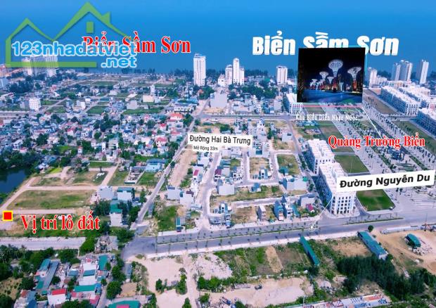 BÁN GẤP LÔ GÓC, HƯỚNG ĐÔNG NAM BIỂN SẦM SƠN, XÂY KHÁCH SẠN HOẶC BIỆT THỰ TUYỆT ĐẸP, SỔ ĐỎ - 2