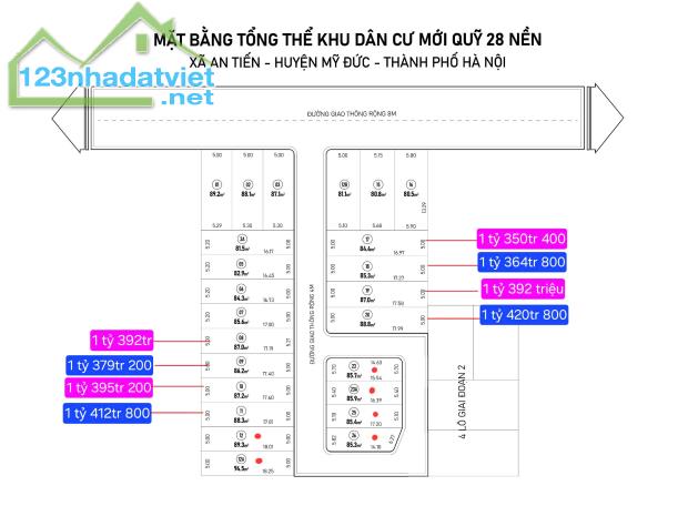 BÁM MẶT ĐƯỜNG LIÊN XÃ, GIÁ CHỈ TỪ 13TR500 = 17 TRIỆU/M2 - 4