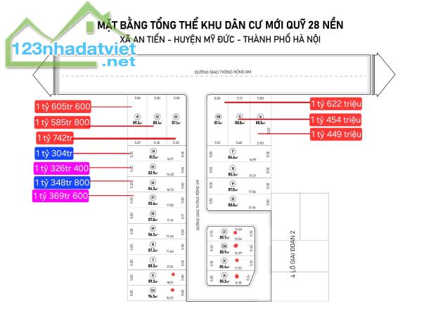 BÁM MẶT ĐƯỜNG LIÊN XÃ, GIÁ CHỈ TỪ 13TR500 = 17 TRIỆU/M2 - 5