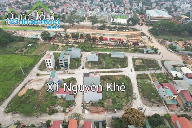 BÁN ĐẤT ĐẤU GIÁ X1 NGUYÊN KHÊ ĐÔNG ANH LÔ GÓC 98M2 GẦN KÊNH ĐÀO QL3