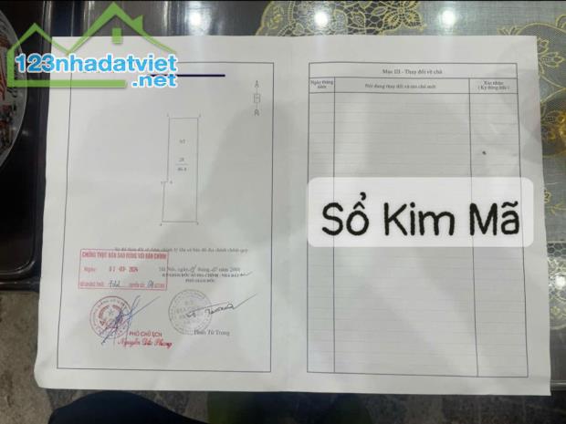 Bán gấp nhà mặt phố Kim Mã sát ngã tư Ngọc Khánh 4 tầng 50m2 nở hậu vỉa hè rộng KD rất tốt