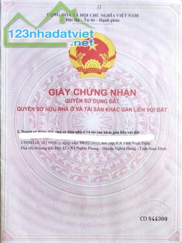 Chính Chủ Cần Bán Lô Đất Tại Xã Nghĩa Phong, Huyện Nghĩa Hưng, Nam Định - 1