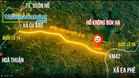 BÁN GẤP LÔ ĐẤT 2 MẶT ĐƯỜNG NHỰA KM42 QUỐC LỘ 26 SIÊU ĐẸP, GIÁ SỐC - 5