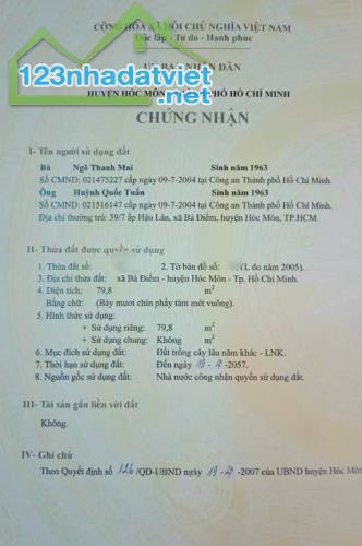 Cần bán gấp căn nhà cấp 4 ở Bà Điểm 10 Hóc Môn 4x17 ( 79m2 ) 700 Triệu, Sổ hồng riêng - 4