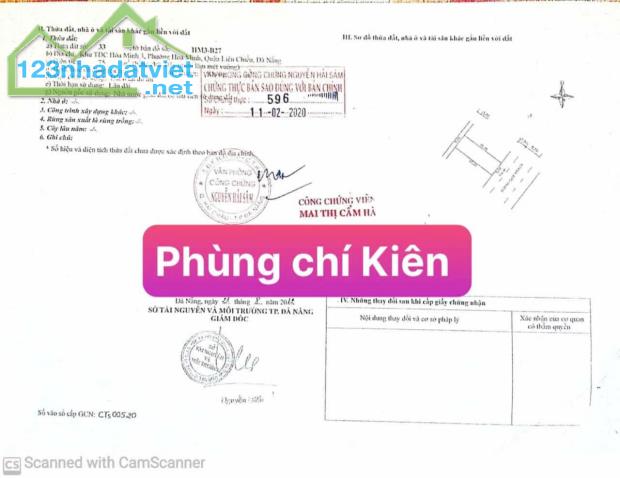 Cần bán gấp đất mặt tiền Phùng Chí Kiên sát biển, gần Nguyễn Sinh Sắc. - 1