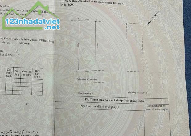 Bán nhà 5 tầng 74m2 ngõ 94 Trần Phú, Ngô Quyền, Hải Phòng. Khu nhà ở cao cấp. 13 tỷ - 5