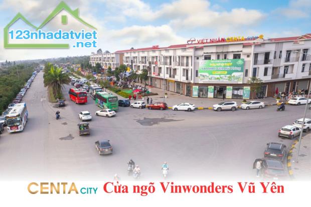 Bán 𝑺𝒊𝒆̂𝒖 𝒑𝒉𝒂̂̉𝒎 căn GÓC 103m2 Centa City - Cửa ngõ VinWonder Vũ Yên - 1