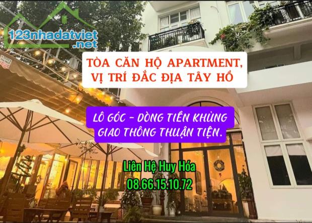 TÒA CĂN HỘ APARTMENT, HIẾM, VỊ TRÍ ĐẮC ĐỊA TÂY HỒ - LÔ GÓC - DÒNG TIỀN KH - 5