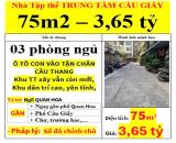 Nhà Tập thể TRUNG TÂM CẦU GIẤY 75m2 – 3,65 tỷ