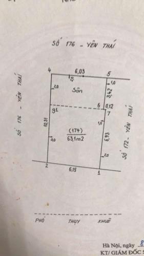 ĐẤT,MẶT PHỐ THỤY KHUÊ, TÂY HỒ-VỈA HÈ-KD- Ô TÔ: 63M, MT 6M, GIÁ 22 TỶ. - 2