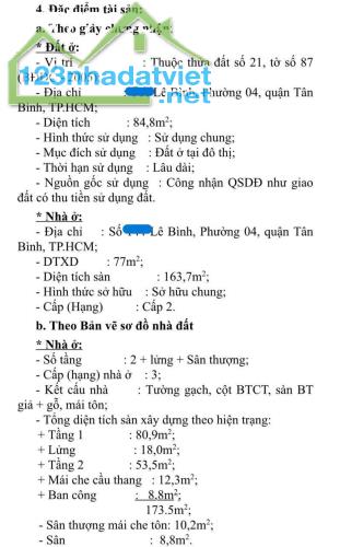 Quá rẻ có 1.0.2, 2MT Lê Bình, P4 Quận Tân Bình 85m2 giá chỉ 9.9 tỷ - 2