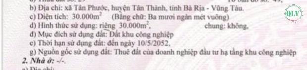 Bán đất 30.000 m2 trong KCN Cái Mép, BRVT - 3