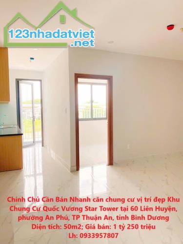 Chính Chủ Cần Bán Nhanh căn chung cư vị trí đẹp Khu Chung Cư Quốc Vương Star Tower tại TP