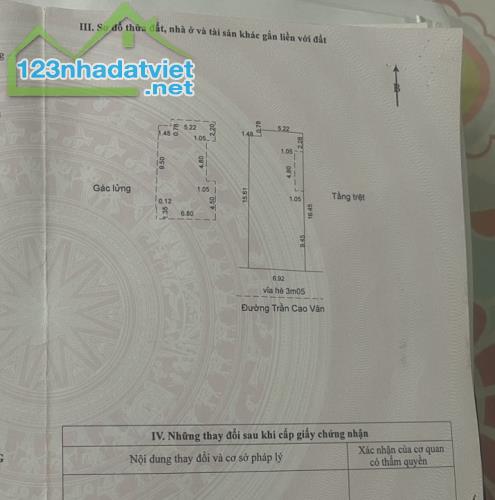 Bán nhà Trần Cao Vân, Ngay Khu TTHC Quận Thanh Khê - DT: 111m2, Ngang 7m, Giá 9.99 tỷ tl - 2