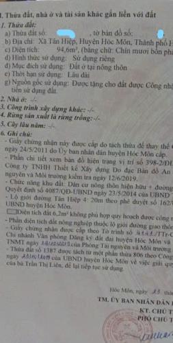 Bán Căn Nhà 94m2 ở Hóc Môn 850 Triệu Sổ Hồng Riêng. - 5