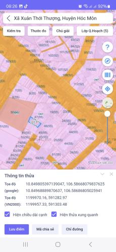 Bán lô đất Hẻm xe tải Phan Văn Hớn Xã XTT Hóc Môn  DT 9.9 x 24 DTCN 222m thổ cư  Quy h - 2