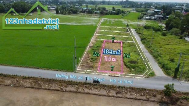 Cần bán gấp lô đất MT nhựa 7m KDC Mỹ Lệ, dt 184m2, giá 1ty260, shr - 2