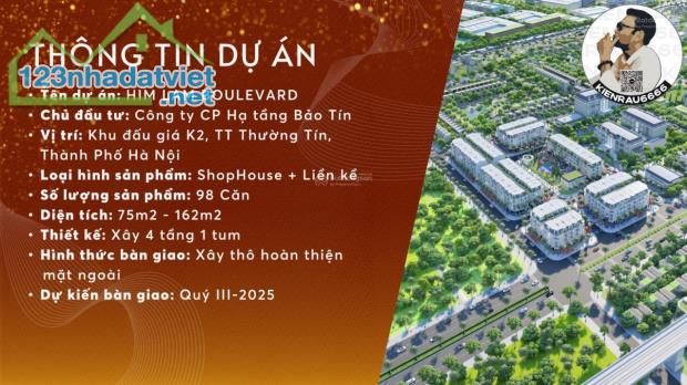 Cực HIẾM chỉ 8lô LK 2Mặt tiền Himlam Boulevard, hướng N công viên, kinh doanh hết nước - 1