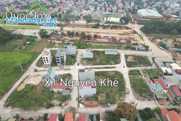 BÁN ĐẤT ĐẤU GIÁ X1 NGUYÊN KHÊ ĐÔNG ANH , LÔ GÓC GẦN KÊNH ĐÀO QL3 - 3