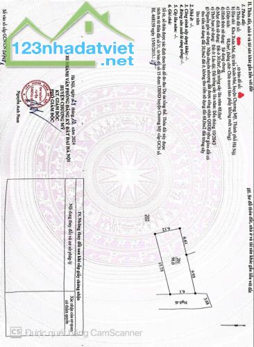 Lô góc 100m sổ hồng sẵn sang tên tại thị trấn Xuân Mai - đường ô tô - MT 6,1m nở hậu