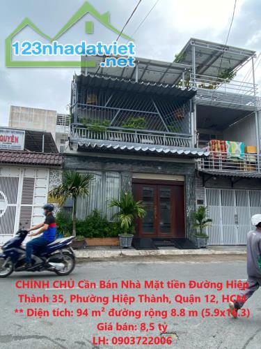 CHÍNH CHỦ Cần Bán Nhà Mặt tiền Đường Hiệp Thành 35, Phường Hiệp Thành, Quận 12, HCM