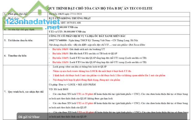 Bắt đầu Booking tại Tecco Elite City - Siêu phẩm Toà B View triệu đô - 4