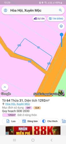 Chủ cần bán đất ở ấp 5 Hoà Hội, mặt tiền tỉnh lộ 329 - 2