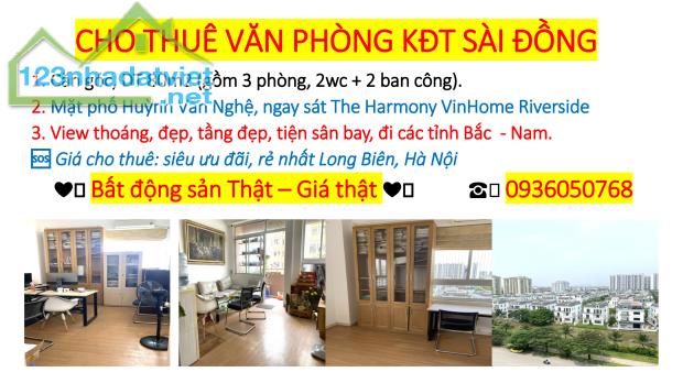 Gia đình chuyển nơi ở nên cần cho thuê lại căn hộ làm văn phòng tại KĐT Sài Đồng giá 6triệ