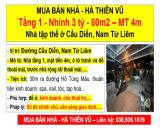 MUA BÁN NHÀ - HÀ THIÊN VŨ, Tầng 1 - Nhỉnh 3 tỷ - 80m2 – MT 4m Nhà tập thể ở Cầu Diễn