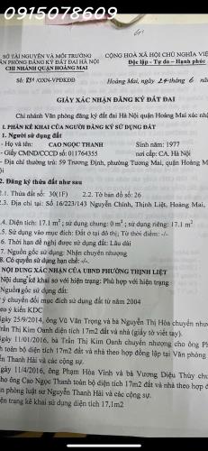 CHÍNH CHỦ CẦN BÁN NHÀ - Địa chỉ: ngõ 143 Nguyễn Chính,Tân Mai, Quận Hoàng Mai, Hà Nội - 1