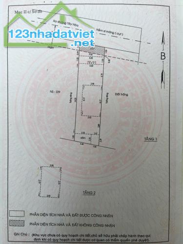 BÁN NHÀ HẺM XE HƠI ĐƯỜNG TÂY HÒA NGÃ TƯ MK  DT 92M2 NHỈNH 7 TỶ - 1