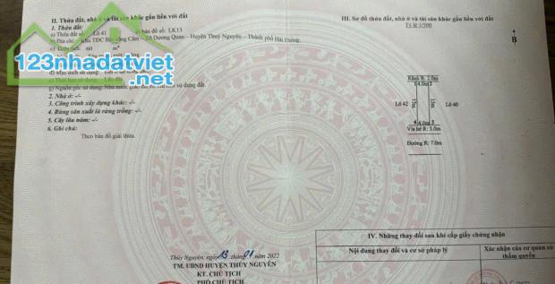CỰC NGON lô LK13 Áp Tràn - Thuỷ Nguyên 2.9x tỷ đẹp k lỗi lầm. Lh 0967084289 - 1