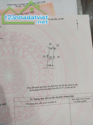 Bán Đất Thổ Cư Vân Canh Hoài Đức, 69.5m2. Mặt tiền 4.4m ngõ nông gần đường ôtô gần chợ dân - 2