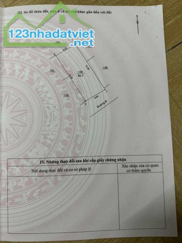 Bán toà CCMN ngõ 788 Kim Giang. Thanh Trì DT sổ 85.7m x 6T. MT 6m - 2