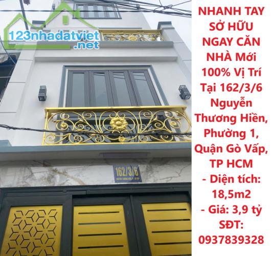 NHANH TAY SỞ HỮU NGAY CĂN NHÀ Mới 100% Vị Trí Tại Quận Gò Vấp, TP HCM - 4