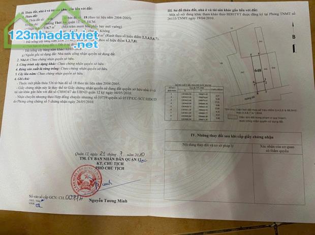 Cần bán đất tại 196/37, Đường Trần Thị Cờ, Phường Thới An, Quận 12, Tp Hồ Chí Minh