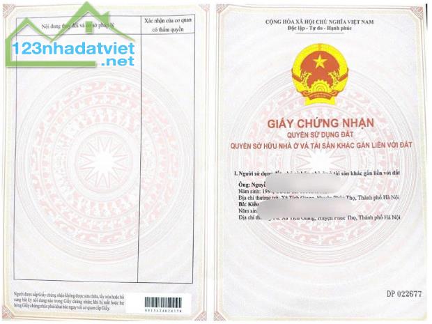 Chính Chủ Cần Bán Nhà Đất Đẹp -  Giá Ưu Đãi Tại Xã Vĩnh Thịnh, Huyện Vĩnh Tường, Vĩnh Phúc - 3