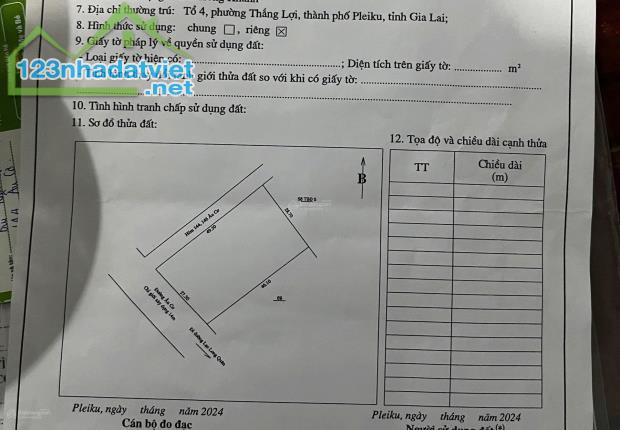 BẤT ĐỘNG SẢN 2 MẶT TIỀN DUY NHẤT NGAY TẠI CHỢ ÂU CƠ SẦM UẤT, PHƯỜNG THẮNG LỢI, PLEIKU,