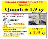 Bán nhà CHUNG CƯ – MỄ TRÌ THƯỢNG Quanh ± 1.9 tỷ