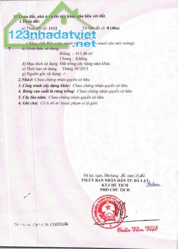 Chính Chủ Bán 2 Mảnh Đất Thổ Cư Mặt Tiền 12M Mặt Tiền Đường Mai Anh Đào, P.8, Đà Lạt