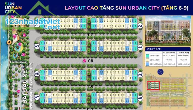 Chính chủ bán gấp căn Stu 33m tòa A6 cực đẹp view thoáng Sun Urban - 4