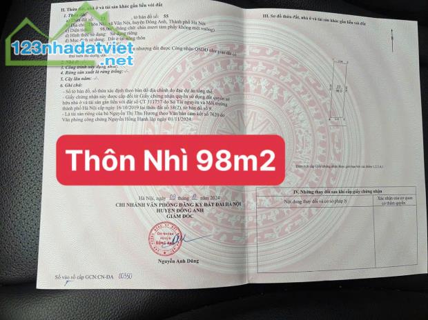 SIÊU PHẨM ĐẸP NHẤT XÃ VÂN NỘI. Gần Khu DLST Lộc Vừng, Đầm Vân Trì - 4