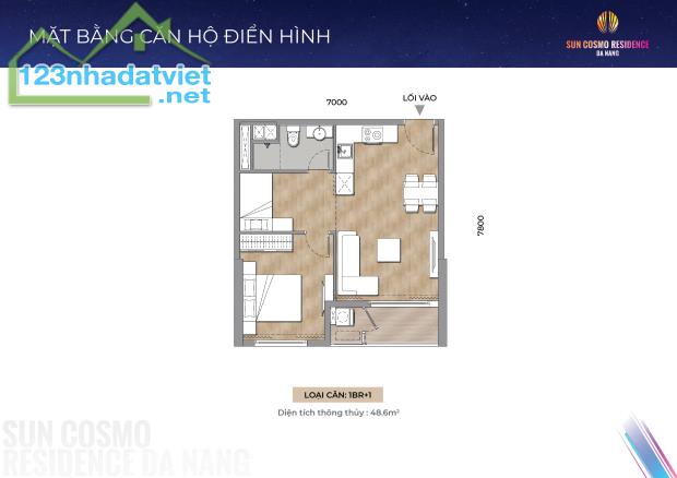 Căn hộ 1PN+1 DT: 48.6M2 ngay cầu Trần Thị Lý Đà Nẵng - 5