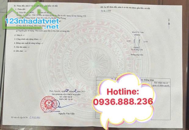 TĐC Hoa Động Rẻ Nhất Hoa Động Thuỷ Nguyên Chỉ 2Ty7xxtr