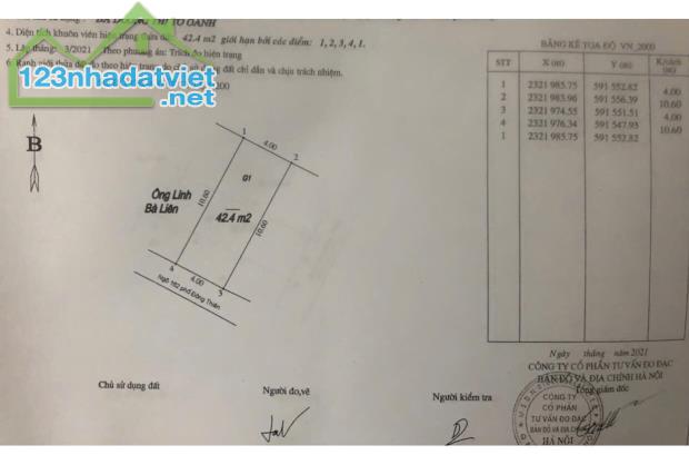 Bán nhà Đông Thiên-DT 42 m2,MT 4m.NHÀ CẤP 4-NGÕ THOÁNG RỘNG-PHÂN LÔ. - 3