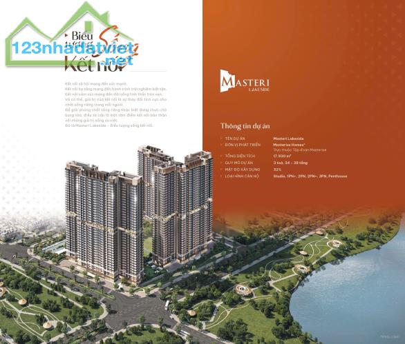 Độc quyền căn hộ 2ngủ, 3ngủ dự án Masteri Lakeside, Vinhomes Ocean Park, Gia Lâm, Hà Nội