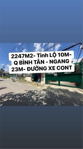 BÁN NHÀ TANG KHU XƯỞNG DÒNG TIỀN 50TR.TỈNH LỘ 10 DT:2450M2 NGANG 23 CHỈ 15 TR/M - 1