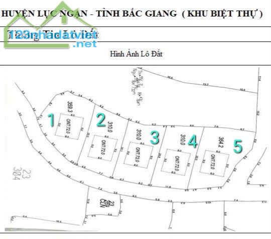 CẦN BÁN 5 LÔ ĐẤT BIỆT THỰ ĐẸP TIỀN NĂNG TẠI xã KIÊN THÀNH-LỤC NGẠN-BẮC GIANG